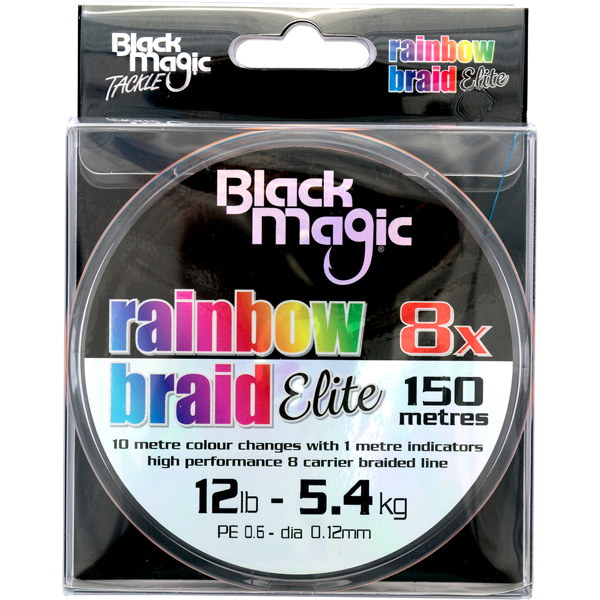 Black Magic Rainbow Braid Elite- 12lb – Sportinglife Turangi