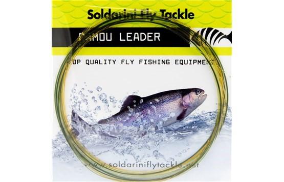 Soldarini Fly Tackle Euro Nymph Tapered Leader 30 ft uv-blue